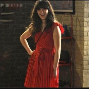 Aqua pleated wrap dress